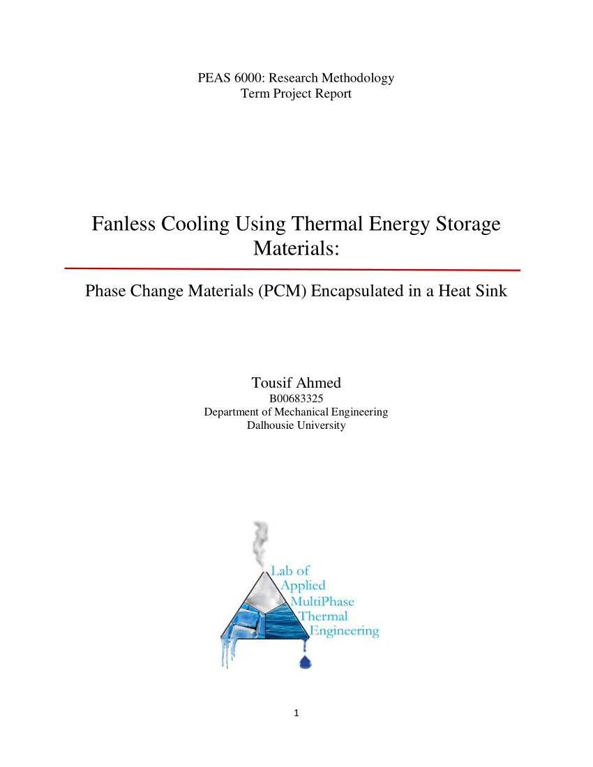 (PDF) Fanless Cooling Using Thermal Energy Storage Materials