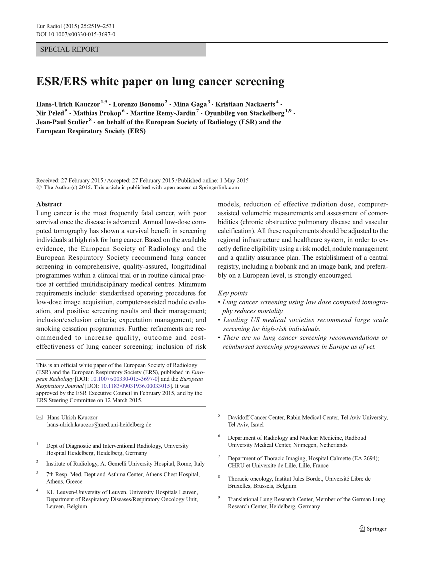 lung cancer detection research paper