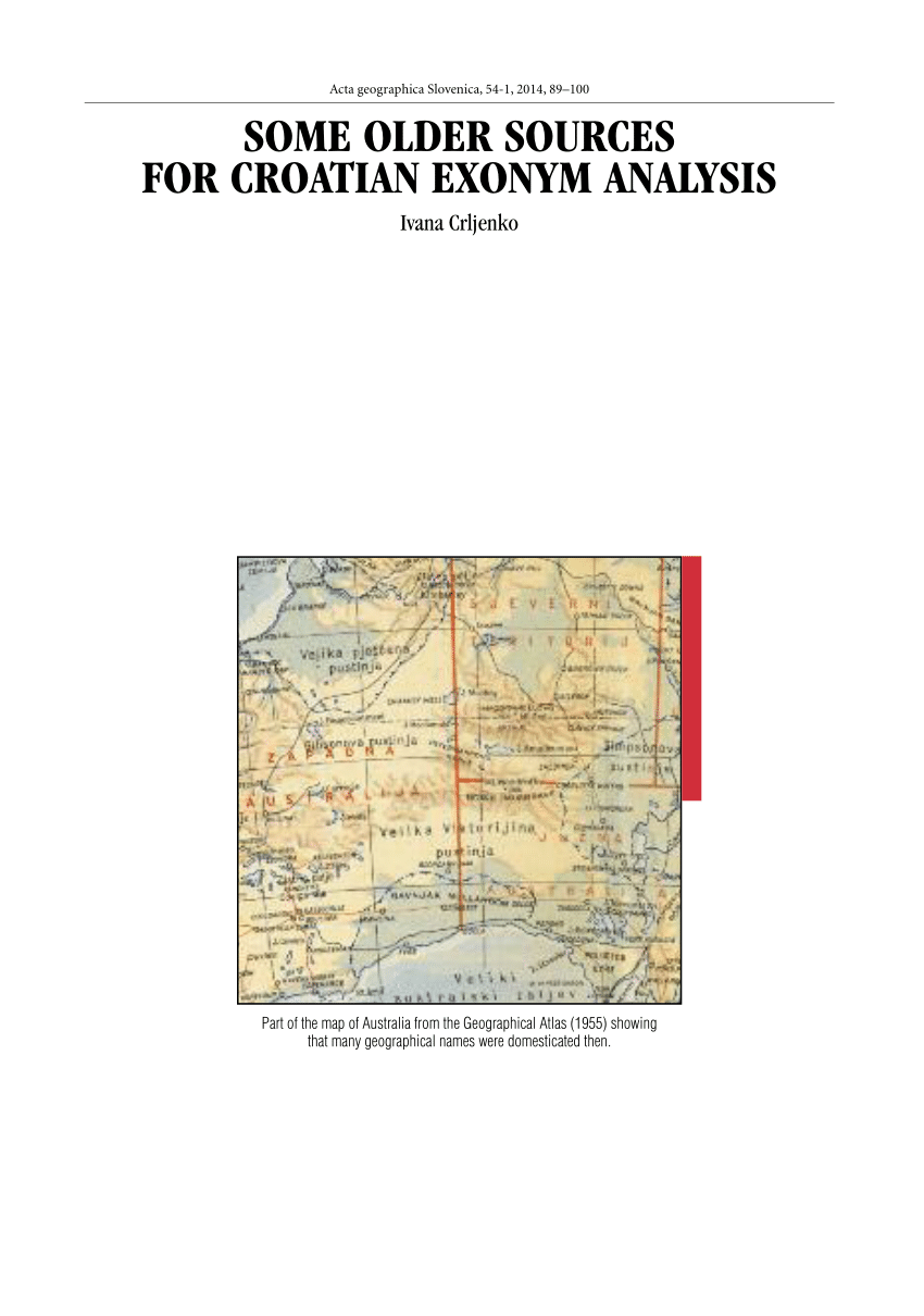 A Map Containing Italian Exonyms In Western And Central Slovenia And Download Scientific Diagram