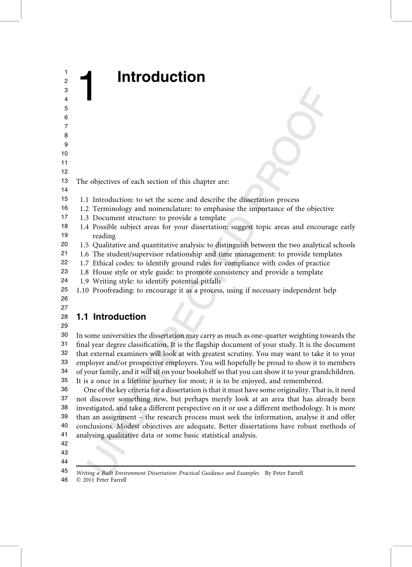 Dissertation layout ideas