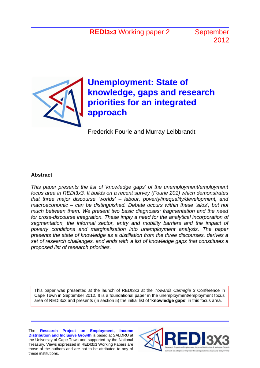research objectives of unemployment