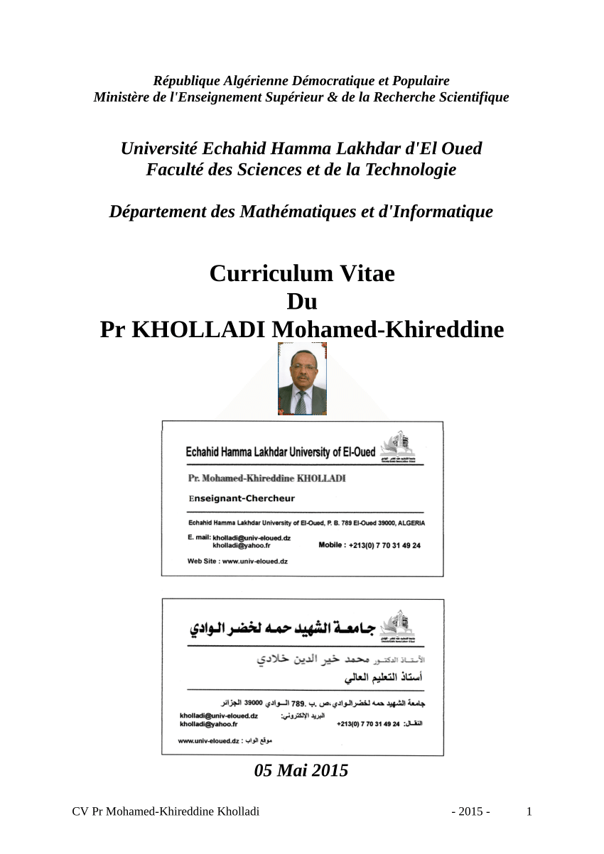 pdf  cv kholladi mai 2015 mise  u00e0 jour le 2 mai 2015