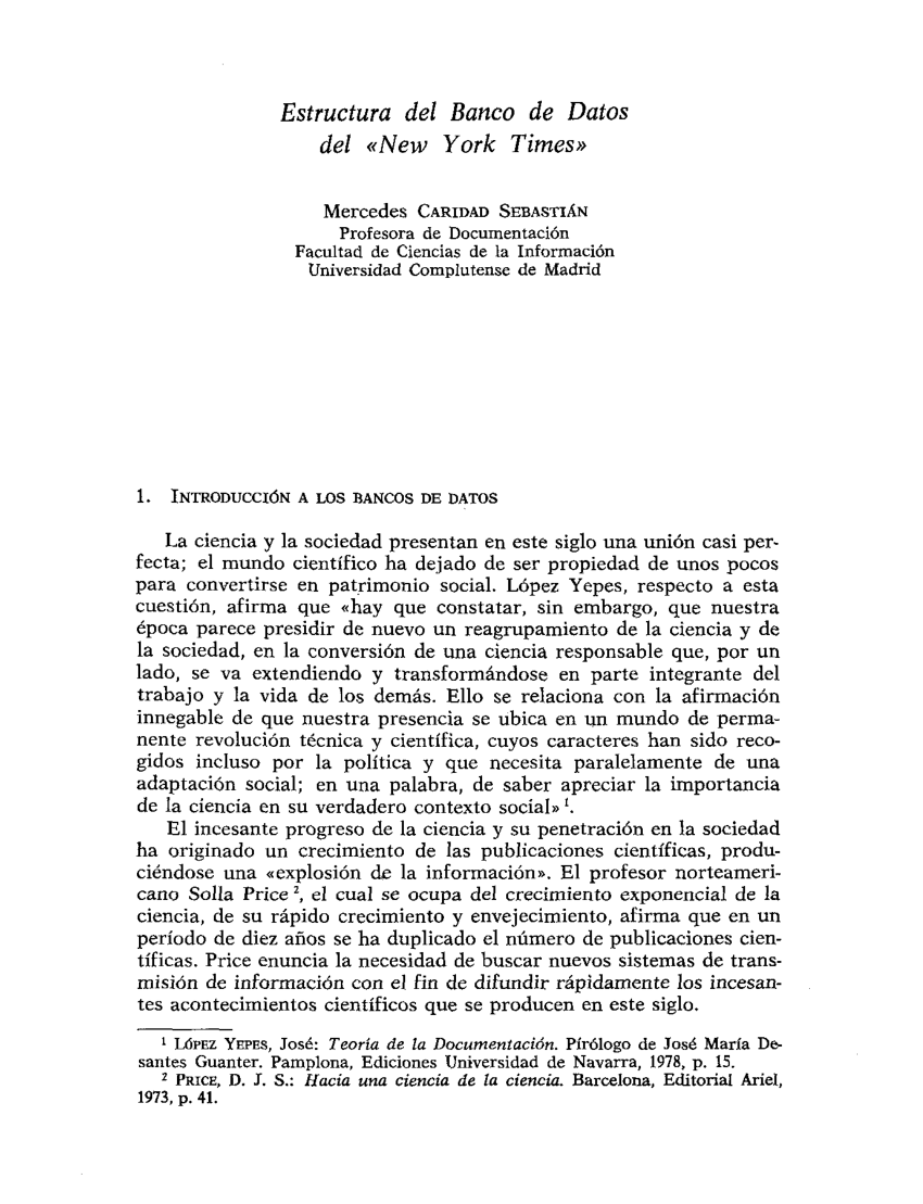 Pdf Estructura Del Banco De Datos Del New York Times 5571