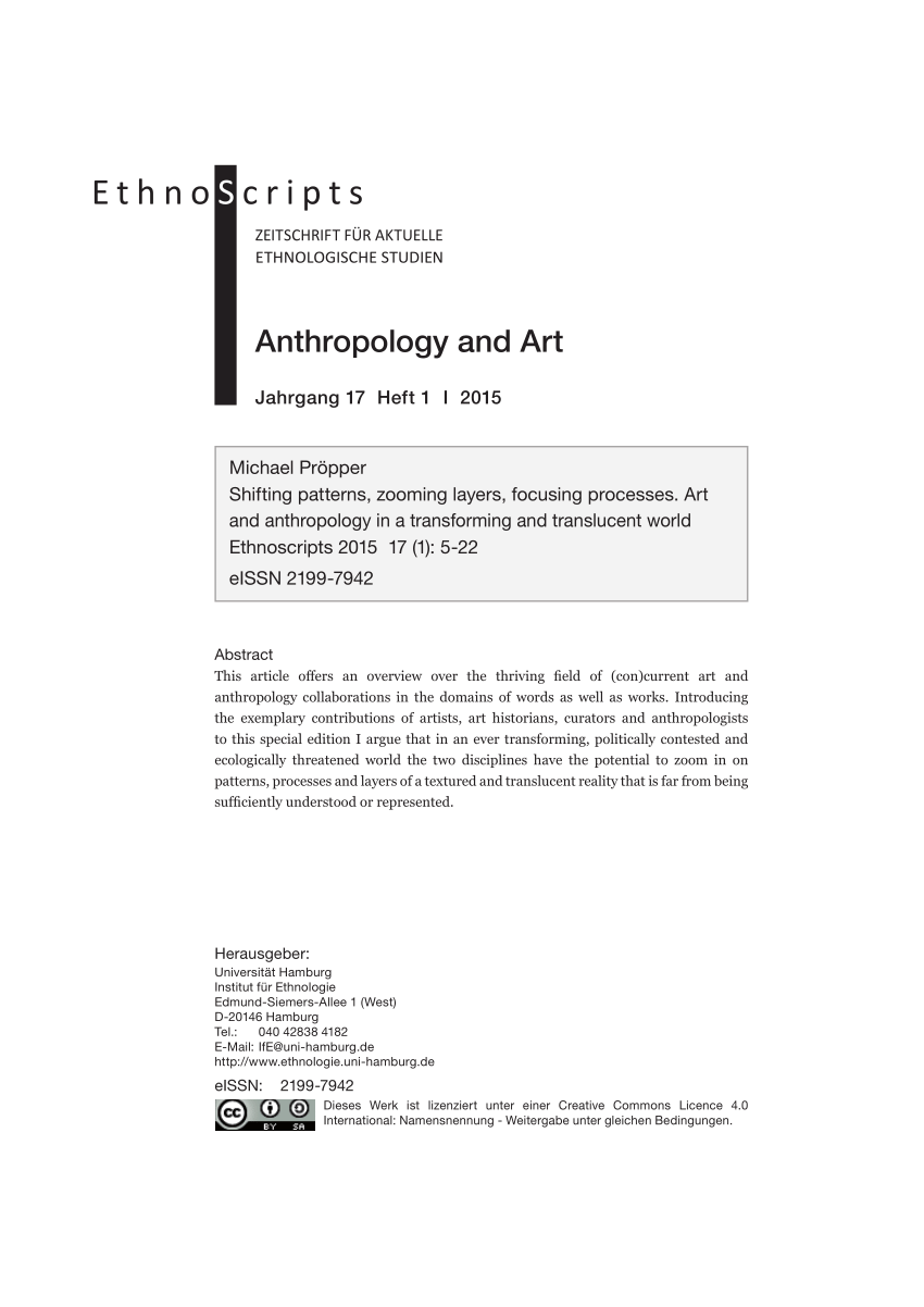 PDF) The anthropology of art: a reader ? Edited by Howard Morphy