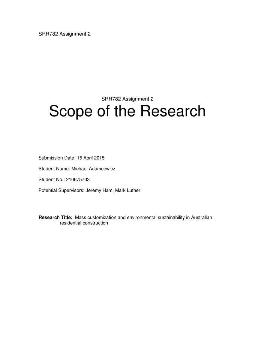 scope in master thesis