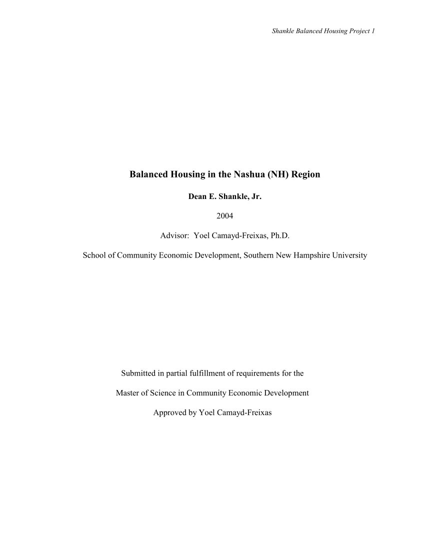 [PDF] Balanced Housing in the Nashua (NH) Region