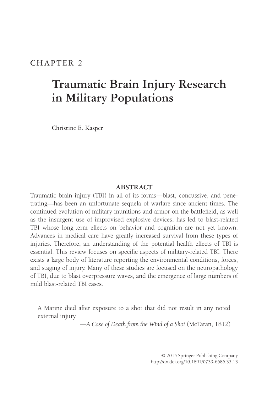 brain injury research paper topic