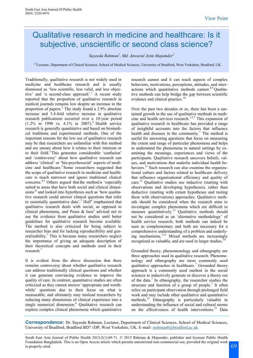 qualitative research about medicine pdf