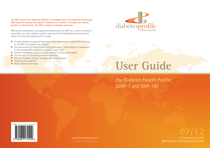 PDF) Diabetes Health Profile User Manual - Sample pages