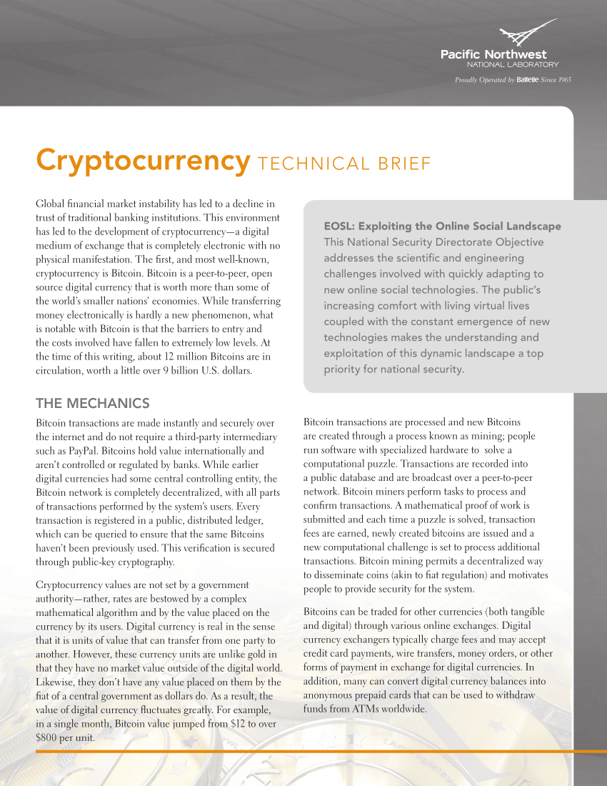 report on cryptocurrency pdf