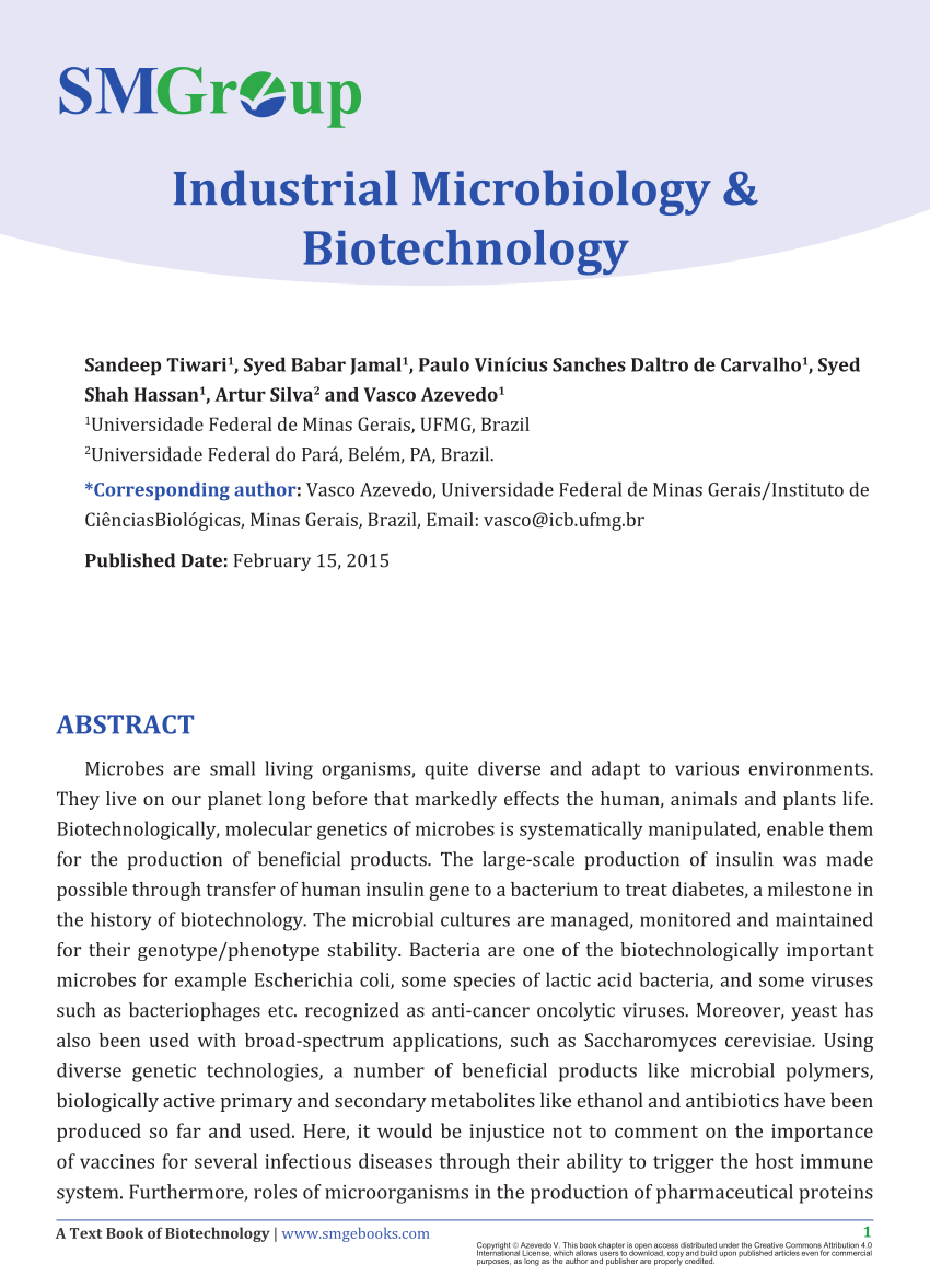 (PDF) Industrial Microbiology & Biotechnology
