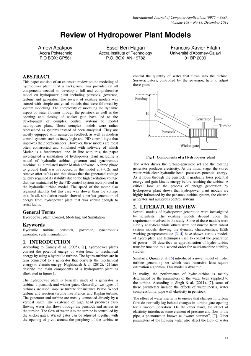 hydropower research paper pdf