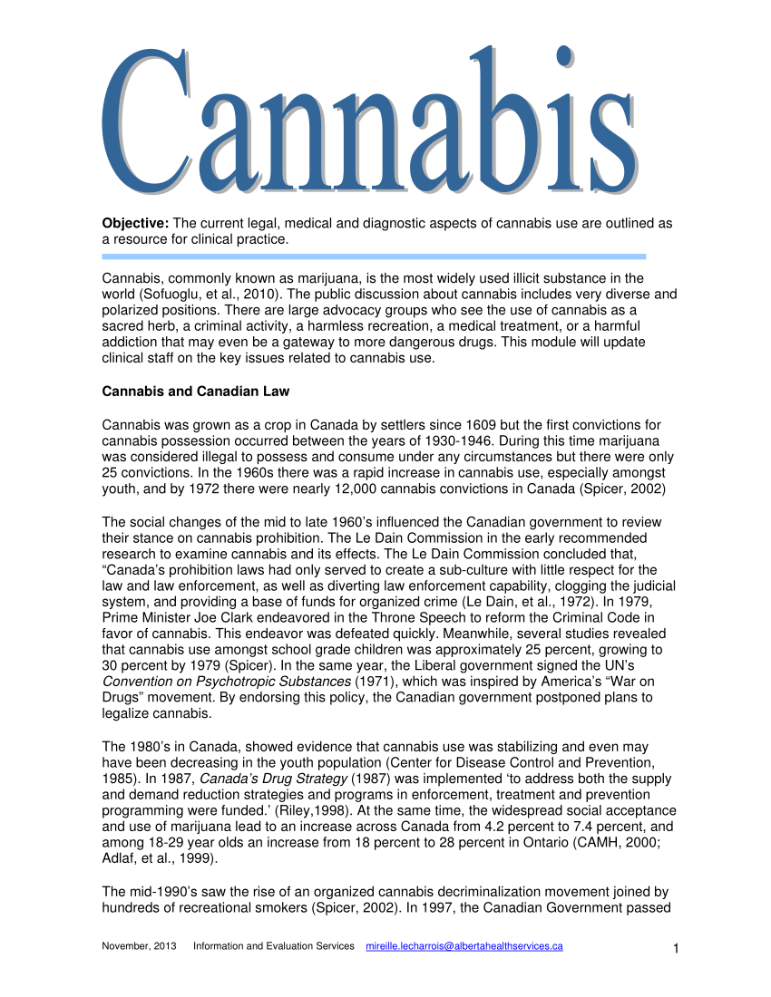 research article about cannabis