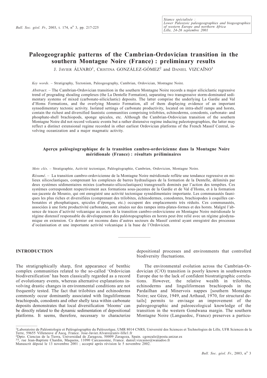 Pdf Paleogeographic Patterns Of The Cambrian Ordovician