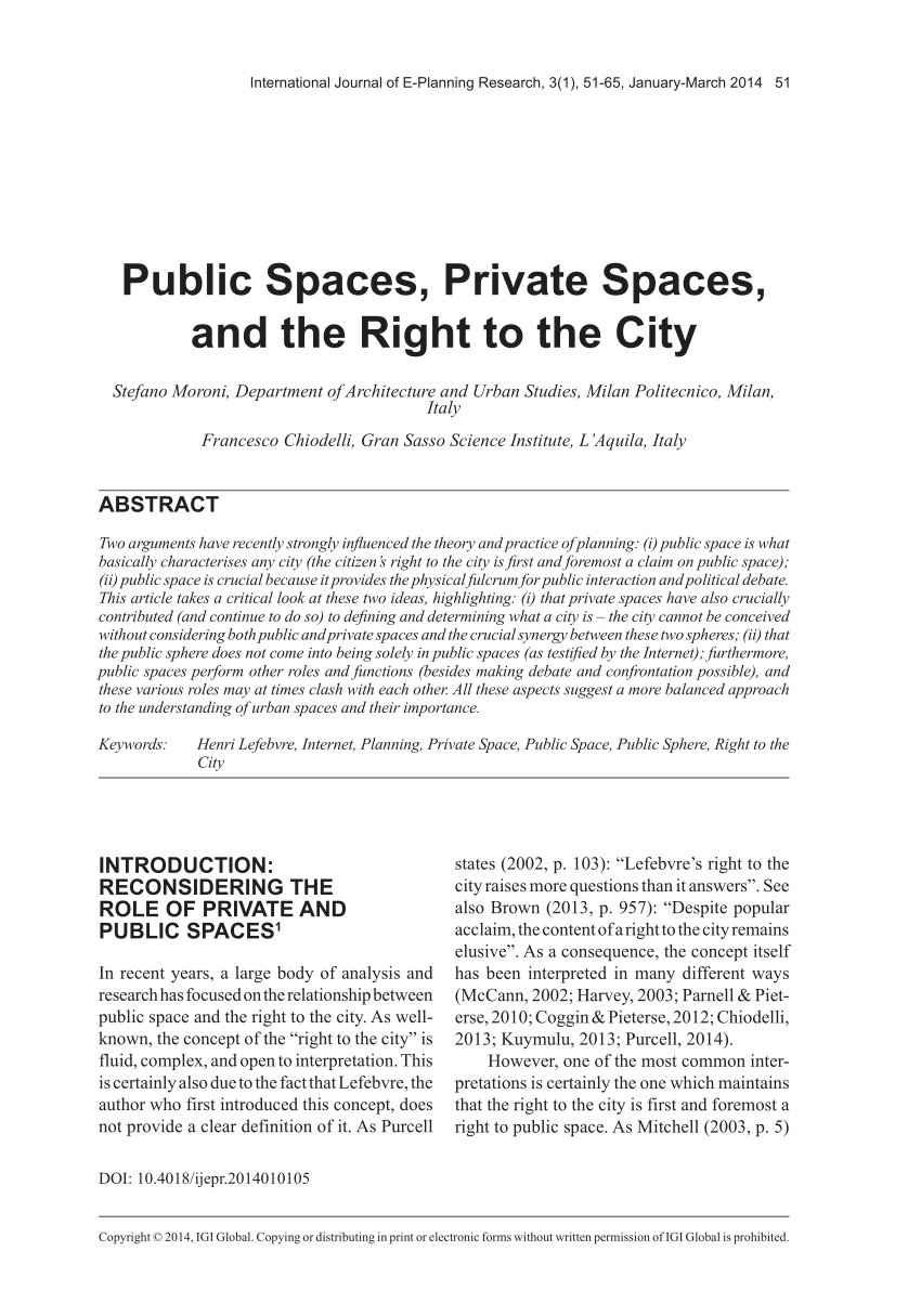 research paper about public space