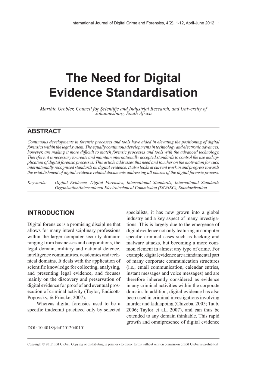 thesis on digital evidence