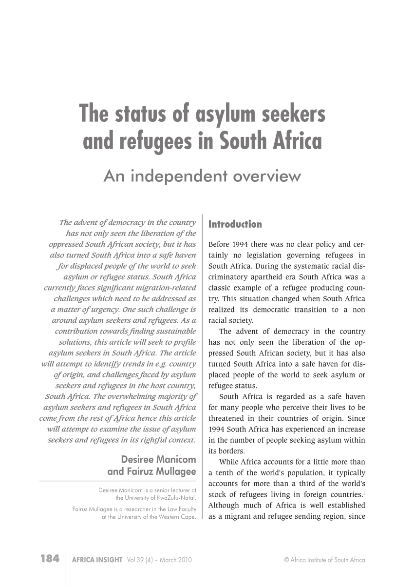 research paper asylum seekers