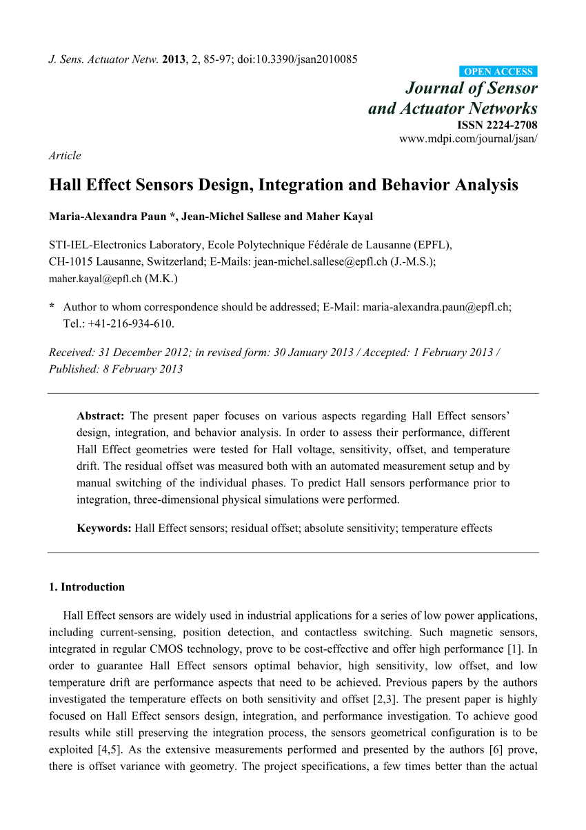 hall effect sensor research paper