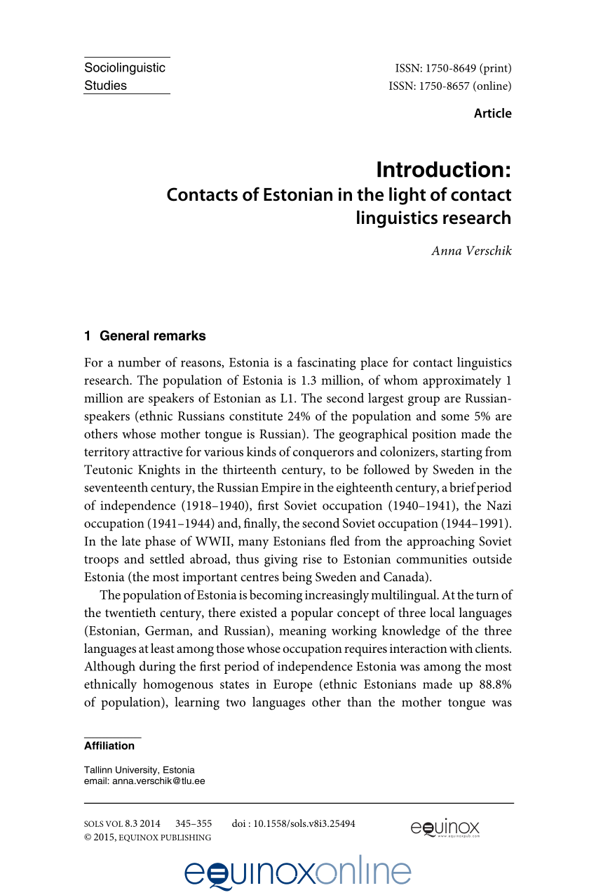 contact linguistics thesis
