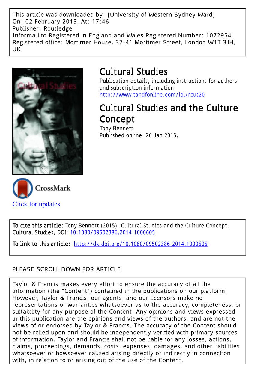research articles on cultural studies