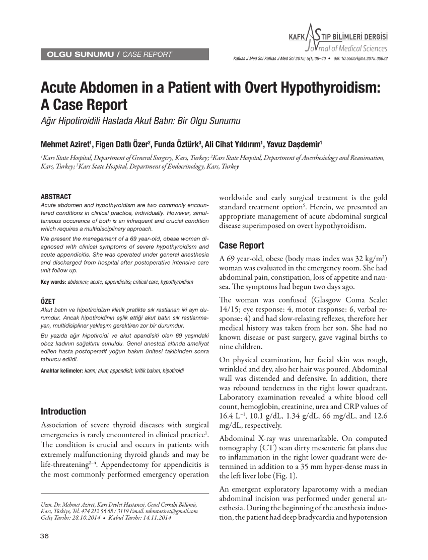 nursing case study hypothyroidism
