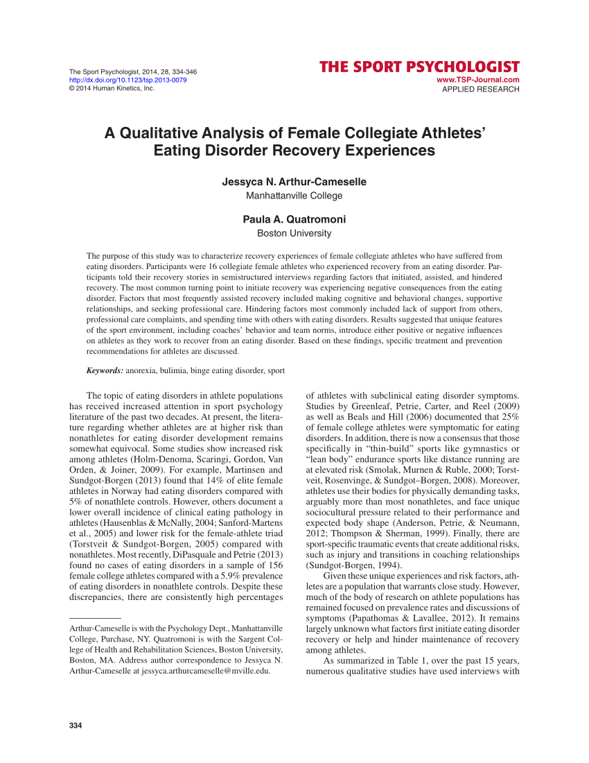 qualitative research about student athletes