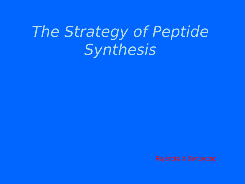 research paper on peptide synthesis