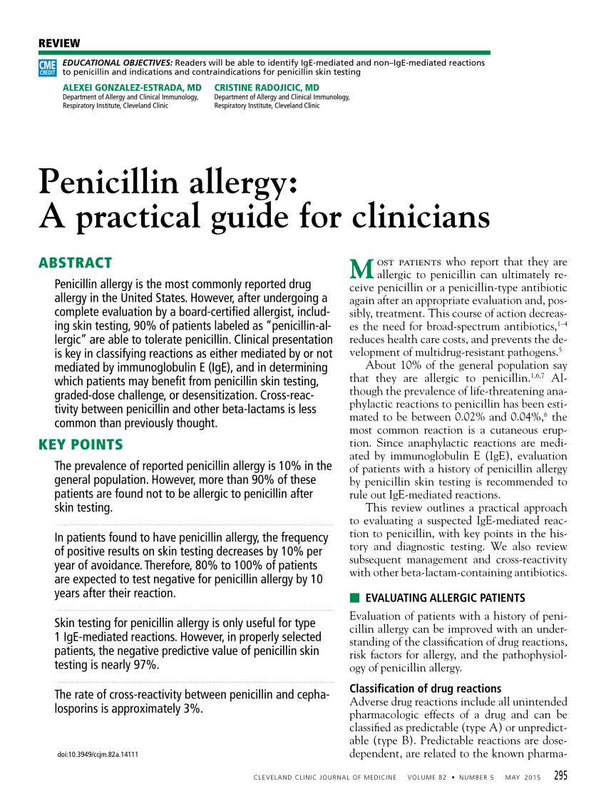 Allergy penicillin Do penicillin