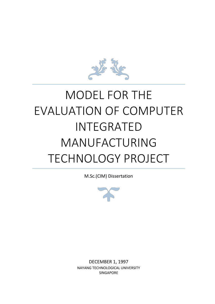 (PDF) Model for the evaluation of computer integrated ...