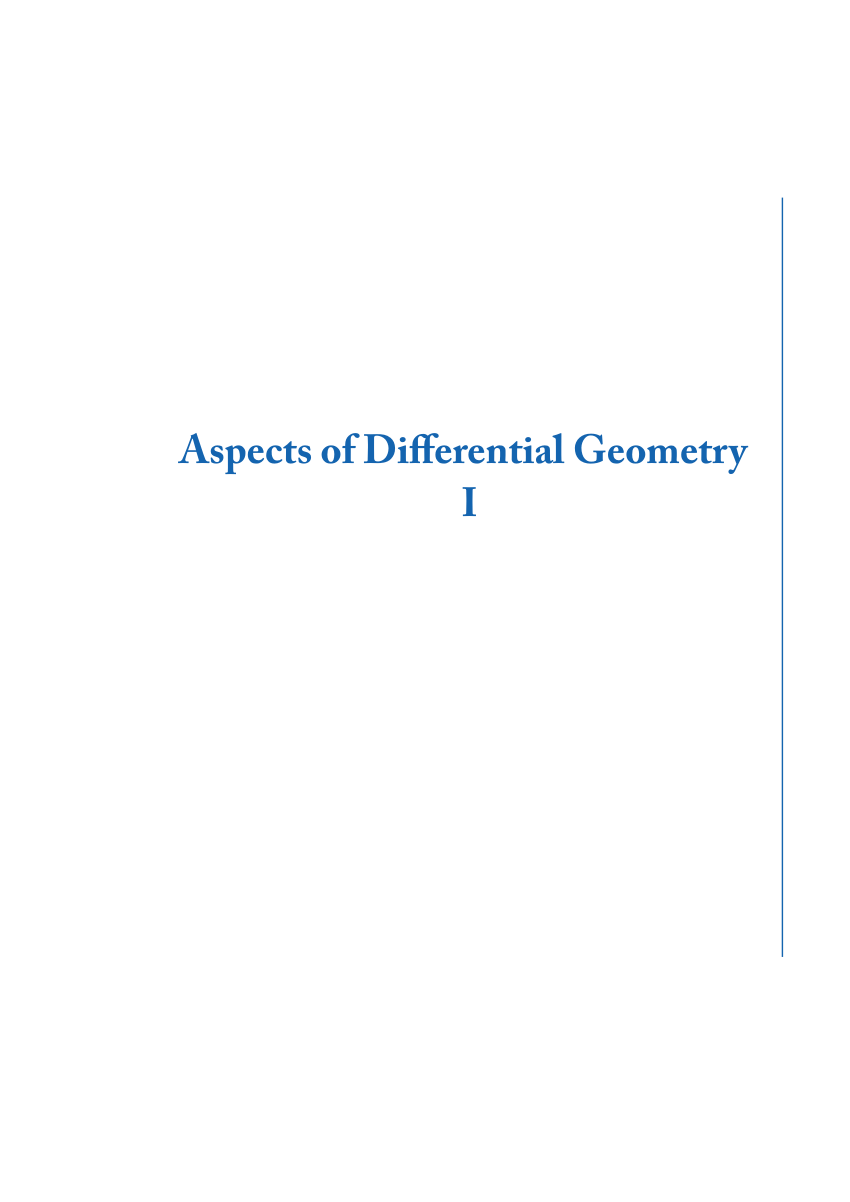 basic differential geometry