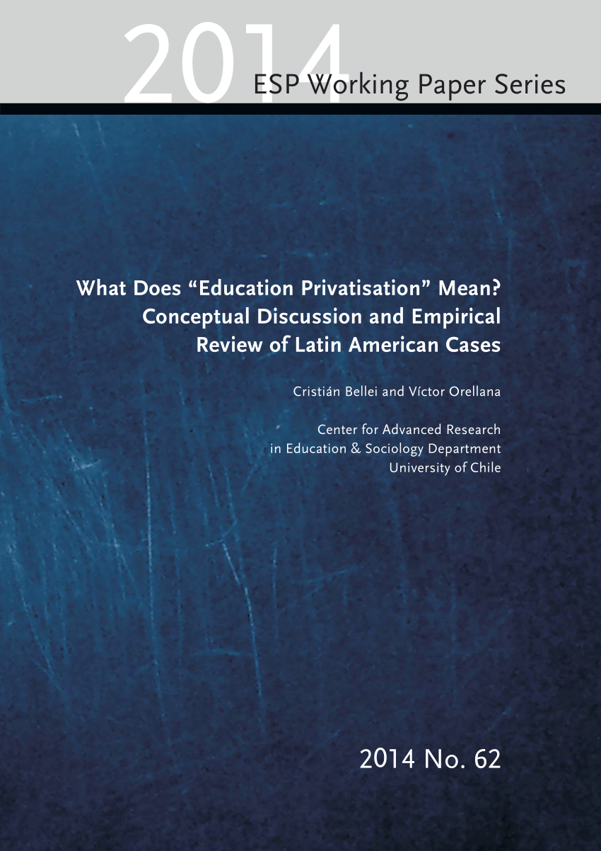 Pdf What Does Education Privatisation Mean Conceptual