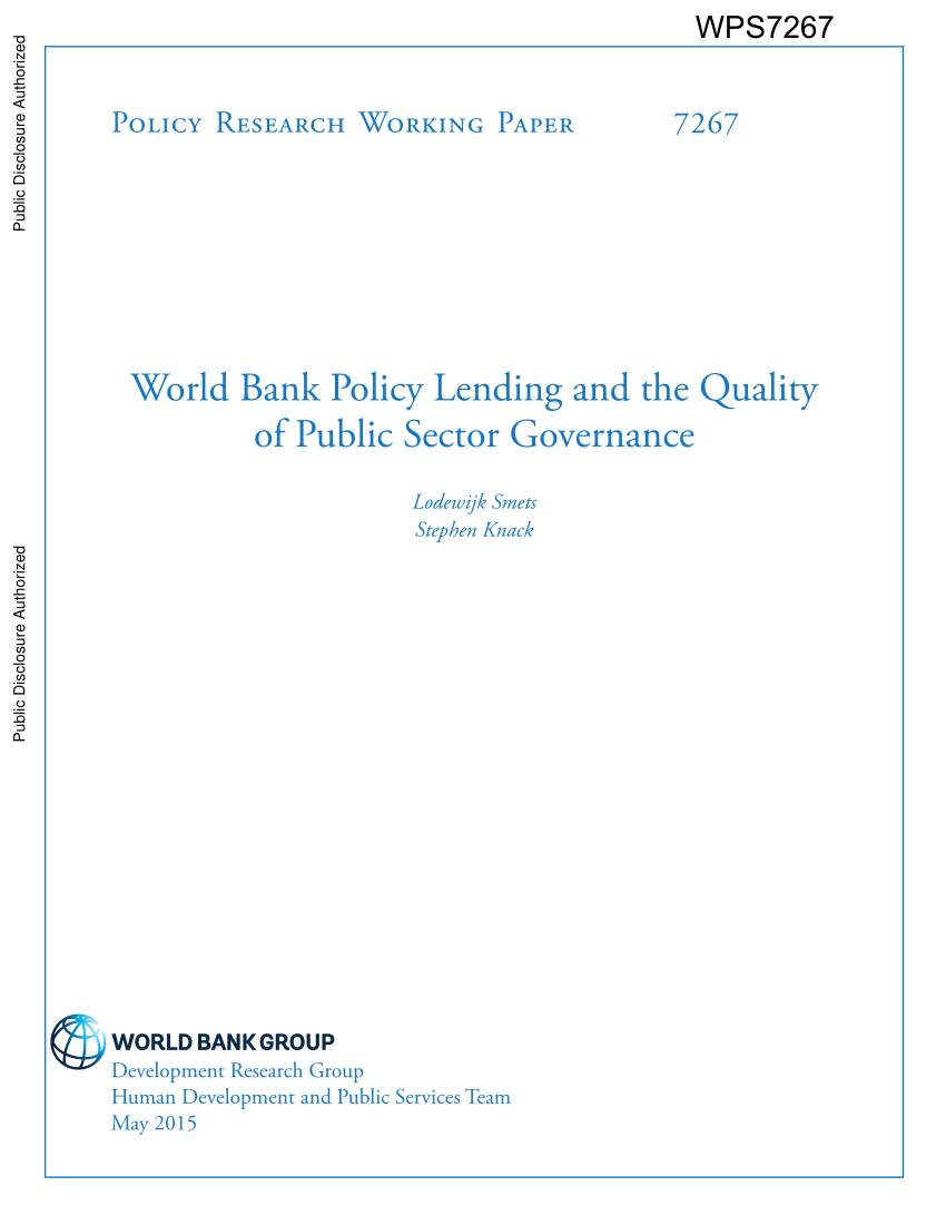 world bank policy research report