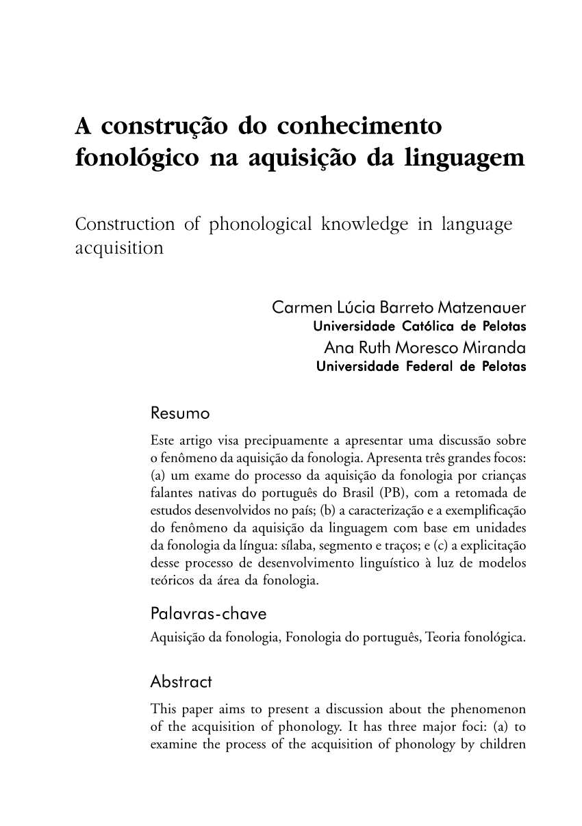 PDF) A consciência de processos de redução fonológica no inglês como LE