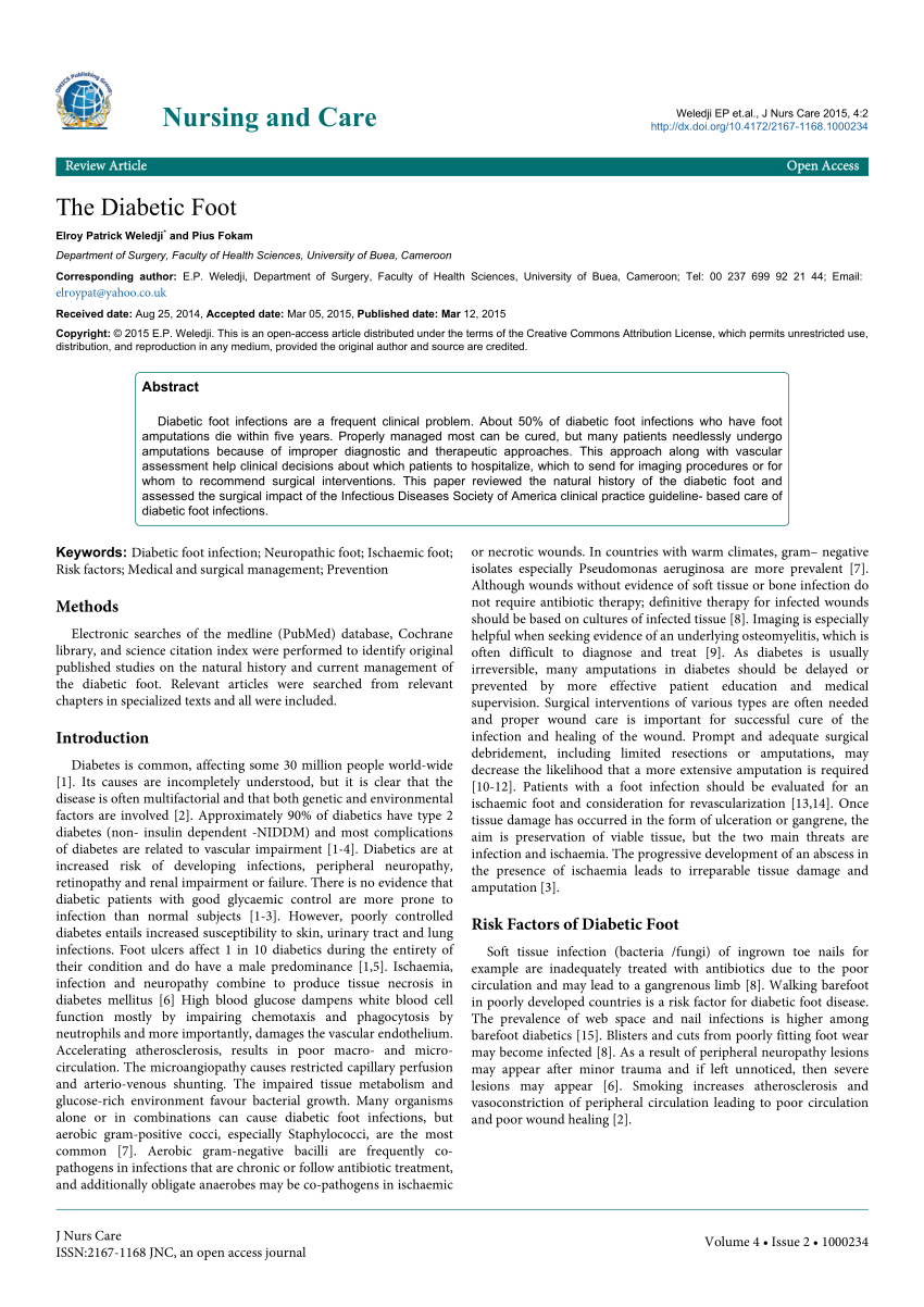 diabetic foot journal pdf a kezelés a hasnyálmirigy cukorbetegség 2 típusú