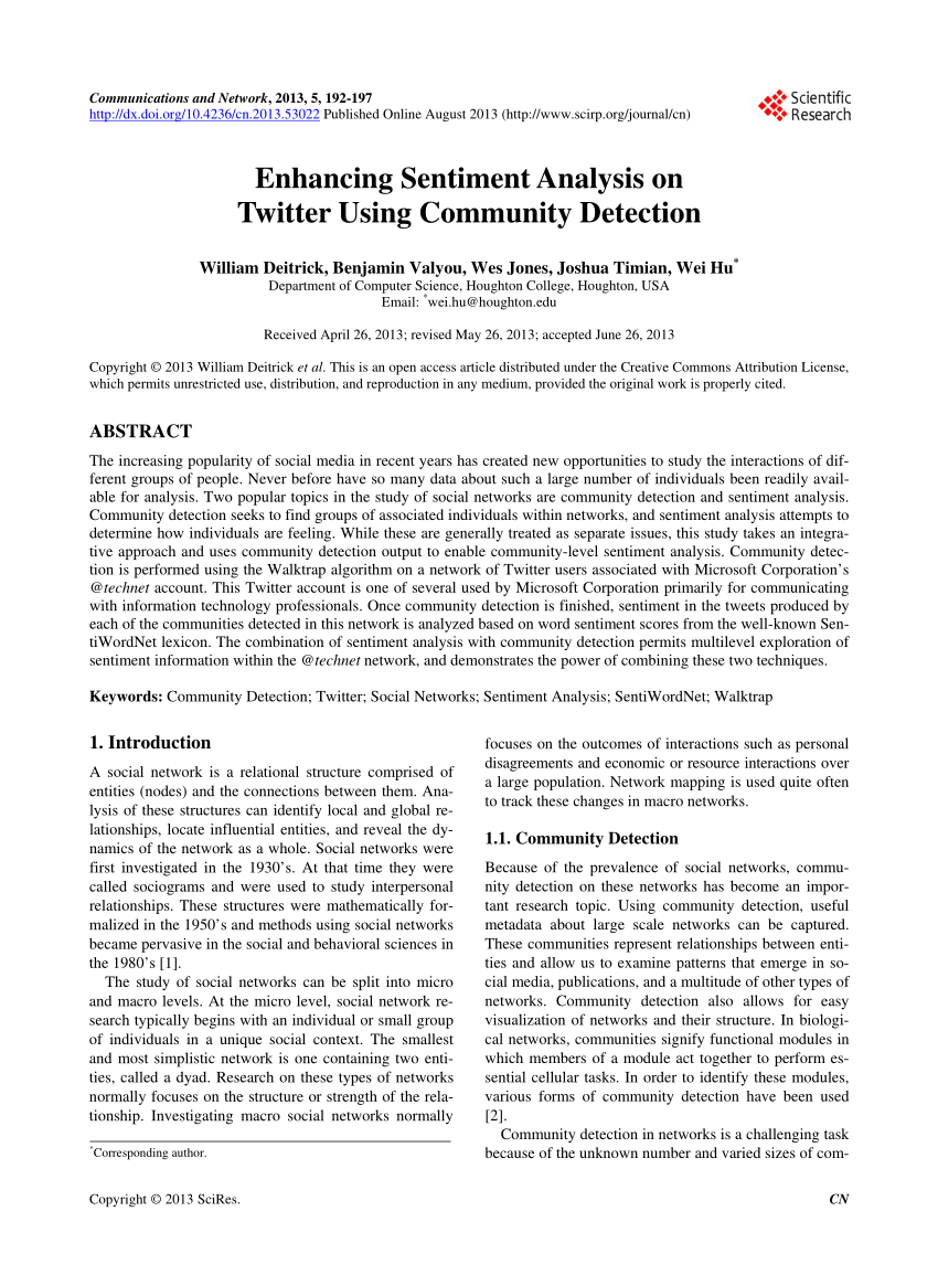 PDF) Efficient detection of hacker community based on twitter data