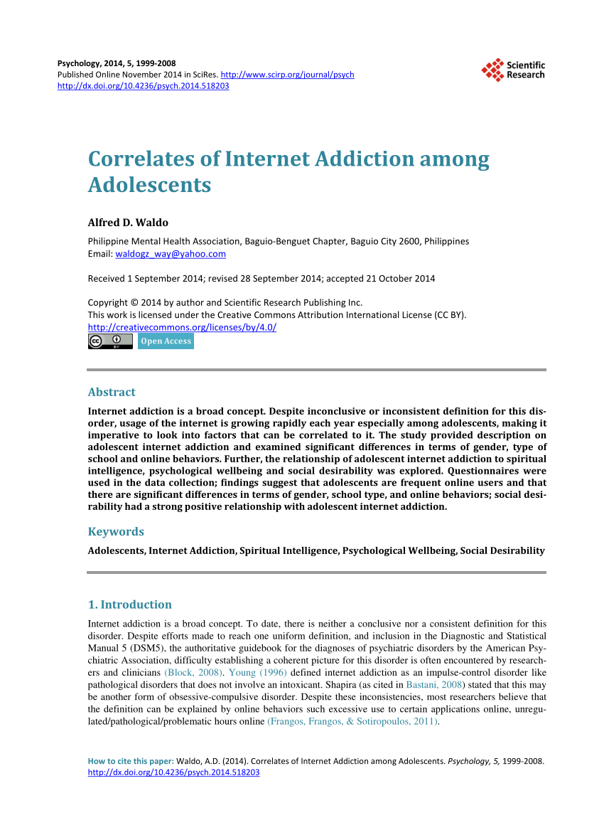 internet addiction research paper pdf
