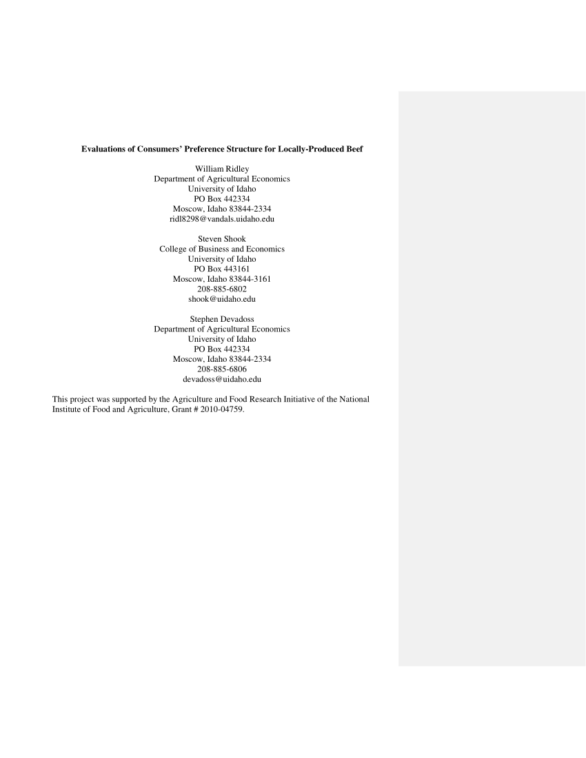 Estimation Of Consumers Willingness To Pay For Geographic - estimation of consumers willingness to pay for geographic indications bananas using conjoint analysis request pdf