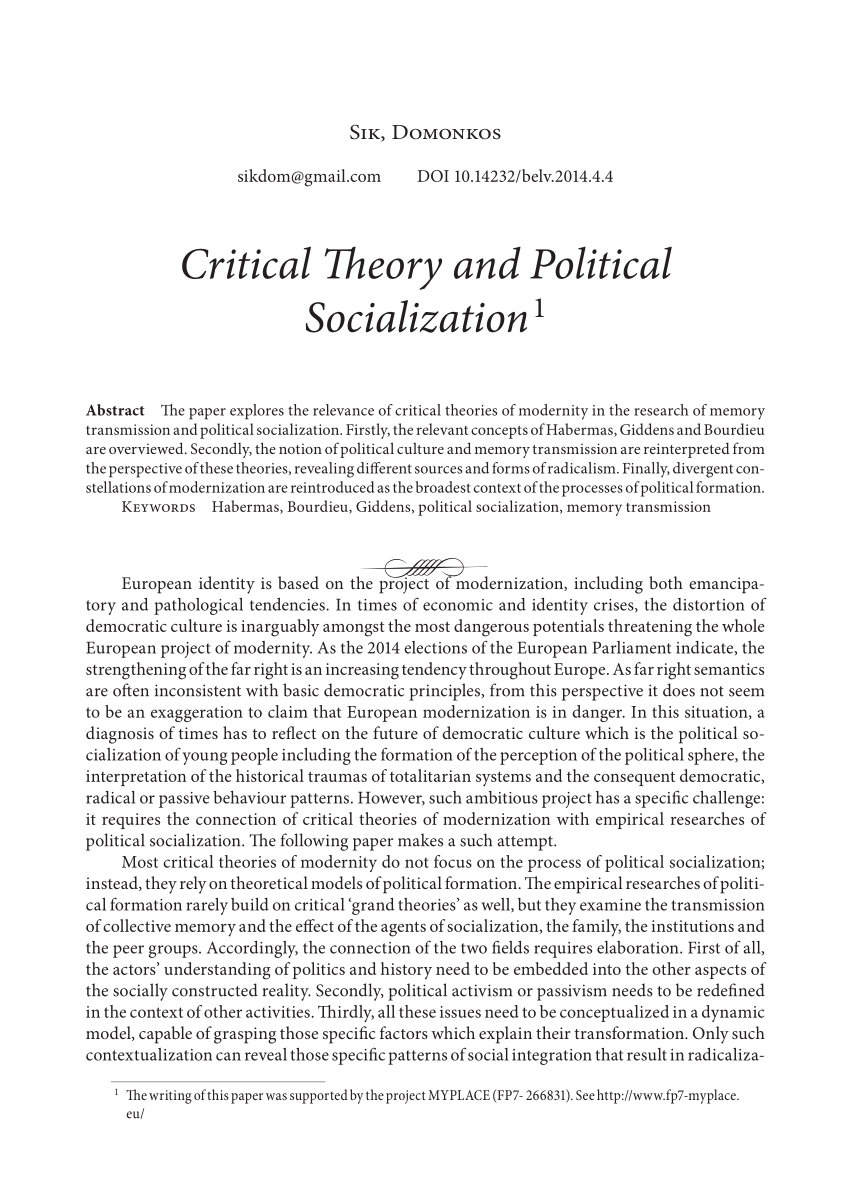 political socialization pdf