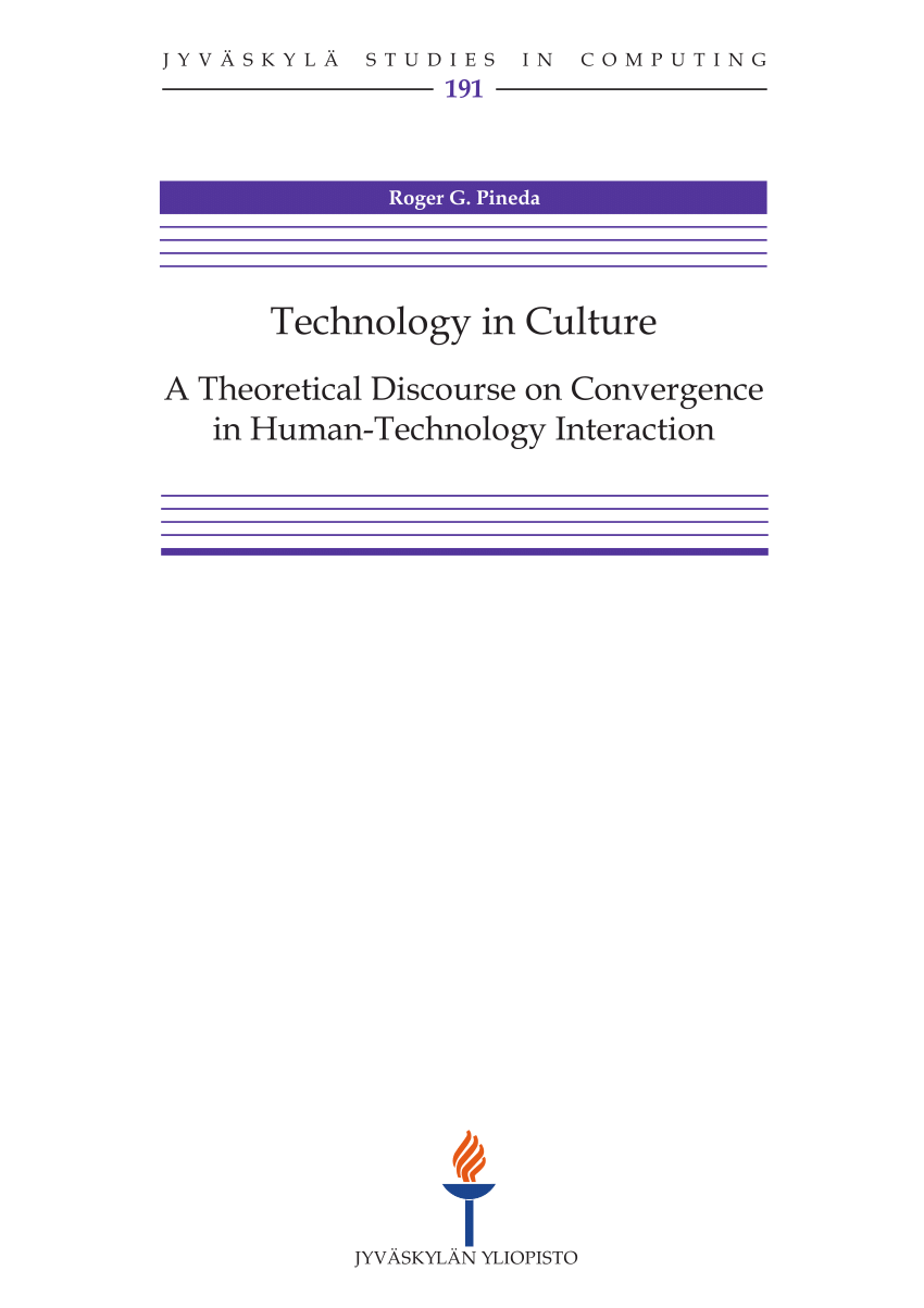 PDF) Technology in culture - a theoretical discourse on