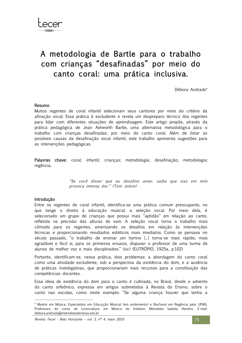 PDF) Canto coletivo e canto coral: um estudo sobre a música vocal