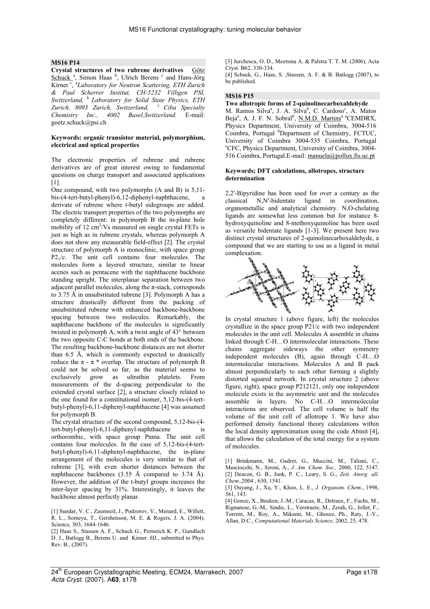 Pdf Two Allotropic Forms Of 2 Quinolinecarboxaldehyde
