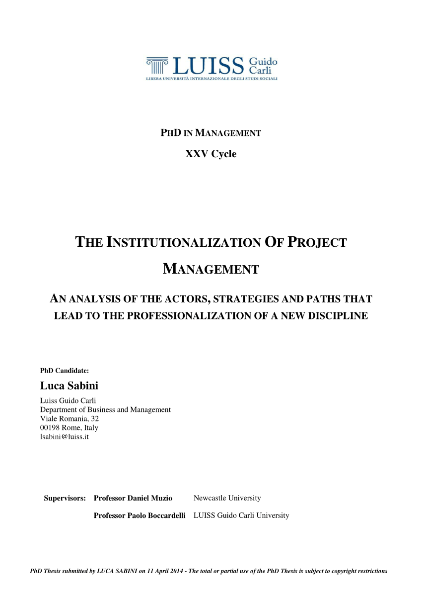 thesis submitted for phd in management