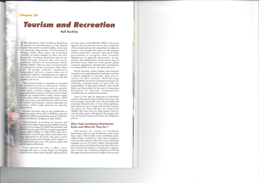 recreation and tourism pdf