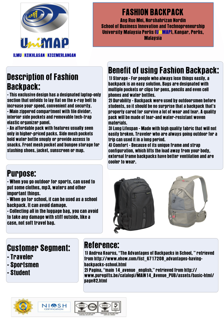 fashion backpack malaysia