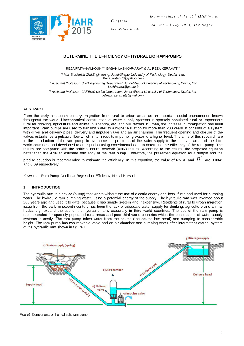 water pump research paper