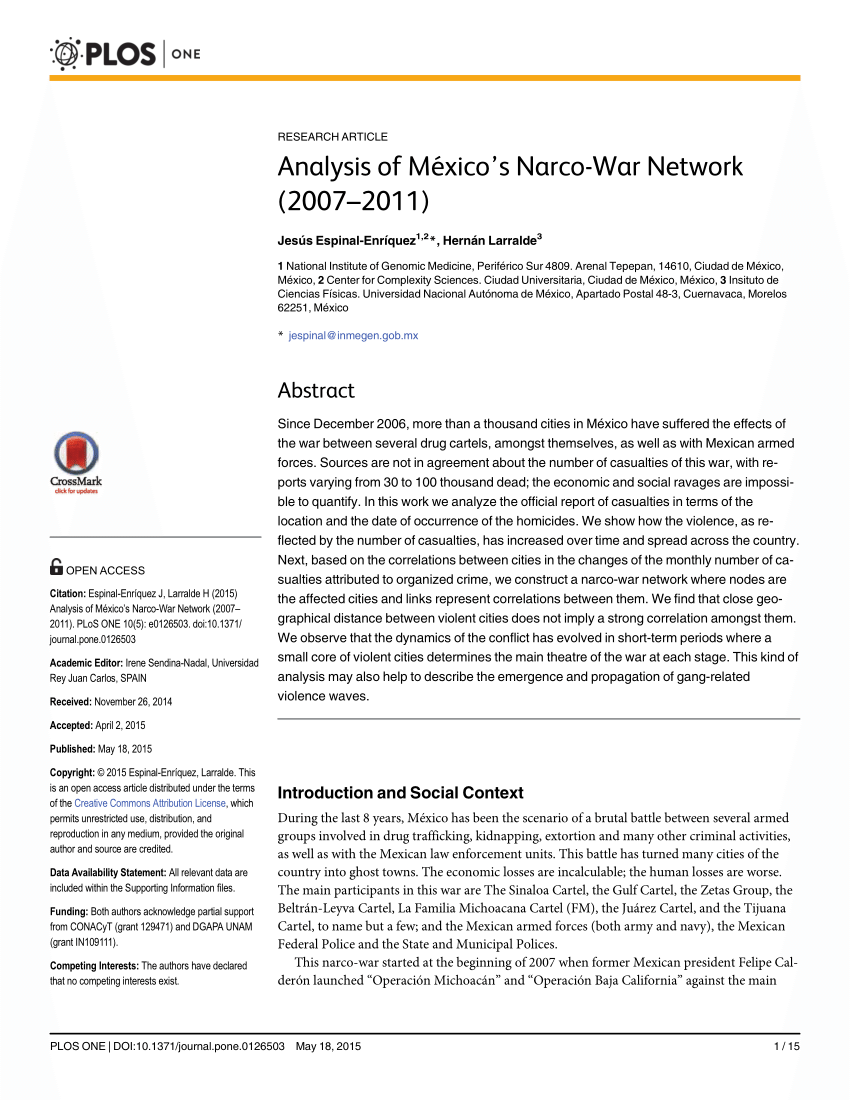 Pdf Analysis Of Mexico S Narco War Network 07 11