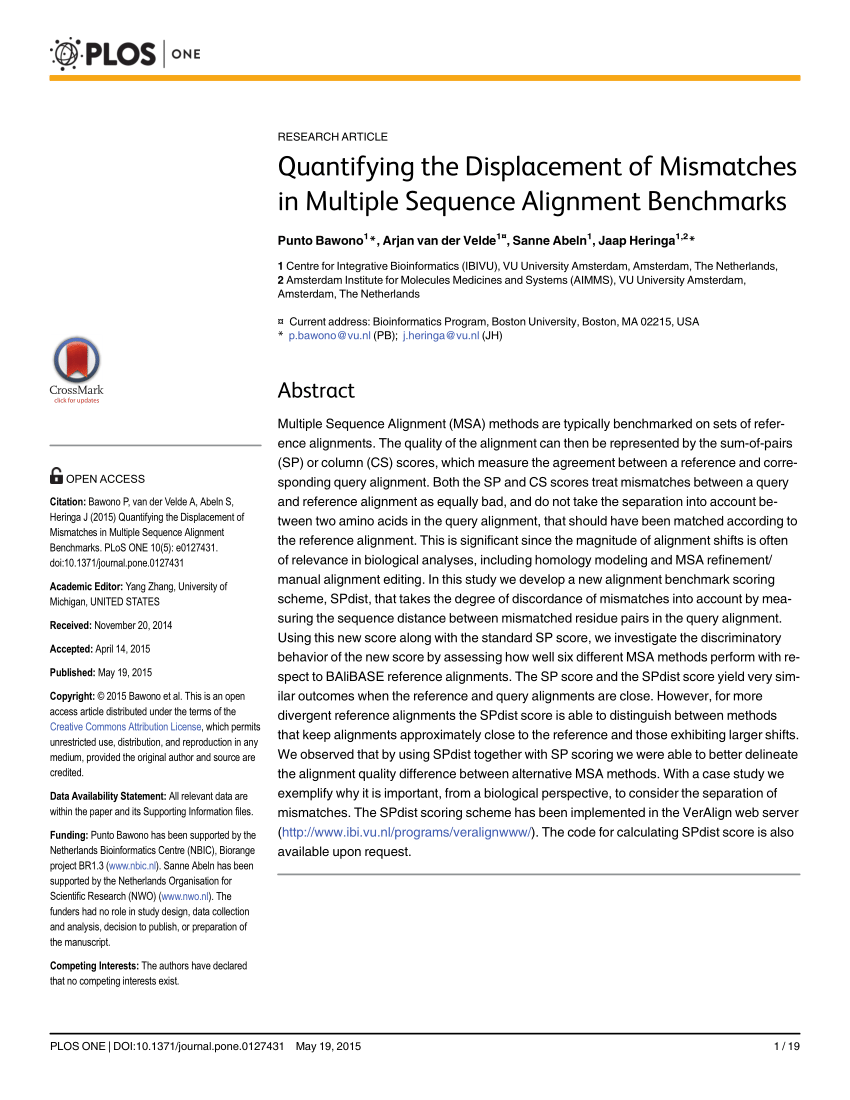 PDF) Quantifying the Displacement of Mismatches in Multiple ...