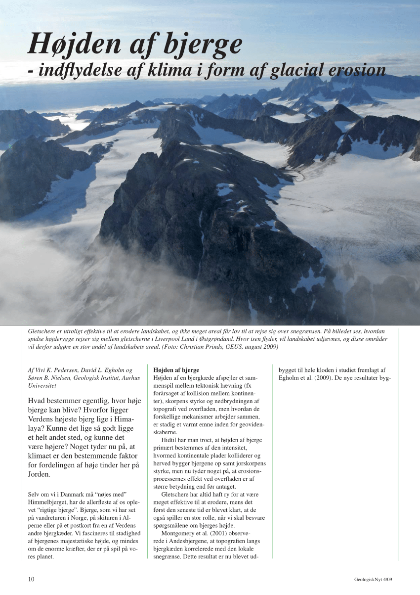 PDF) Højden af bjerge - indflydelse klima i form af glacial erosion