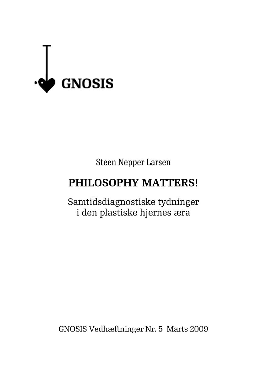 Philosophy Matters