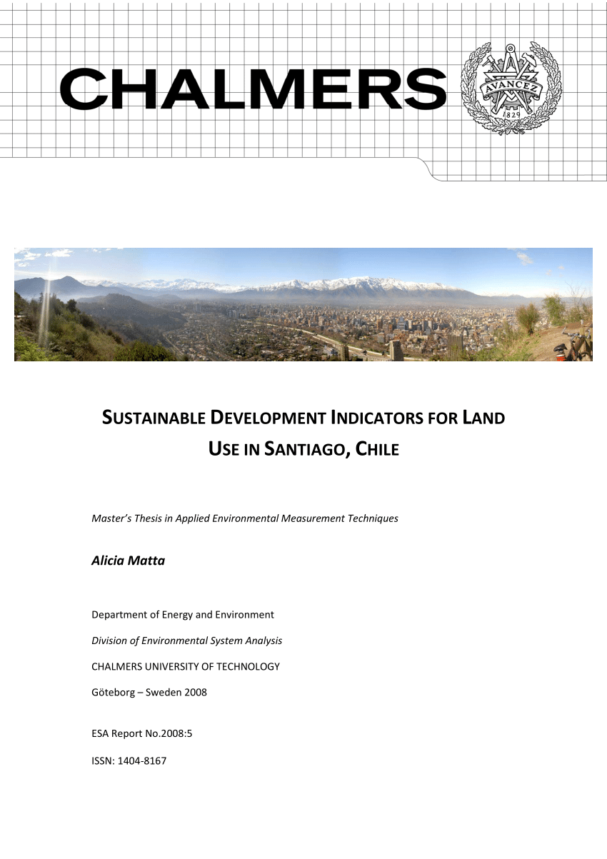 Pdf Sustainable Development Indicators For Land Use In